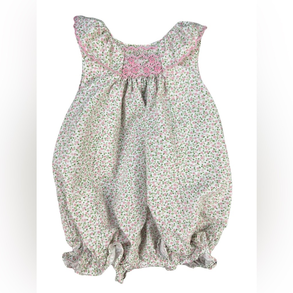 Luli & Me Pink and Green Floral Bodysuit